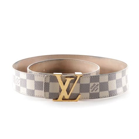 white damier louis vuitton belt